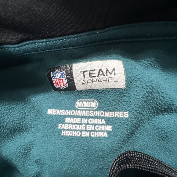 Philadelphia Eagles Football Men's Med Green NFL Team Apparel Hoodie Sweatshirt - Picture 3 of 10